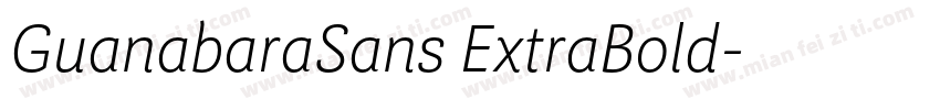 GuanabaraSans ExtraBold字体转换